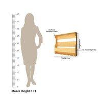 Premium Quality Backlit MDF Mini Bar Shelf in Light Oak Finish