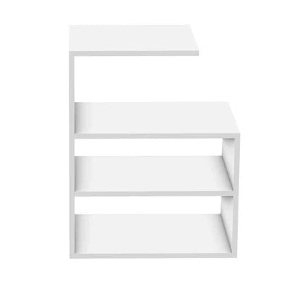 Premium Rectangular Shaped Wooden Wall Shelves with White Finish