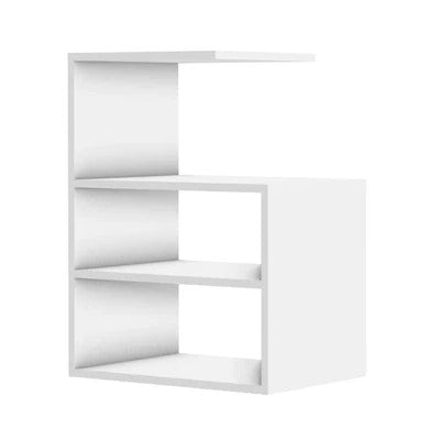 Premium Rectangular Shaped Wooden Wall Shelves with White Finish