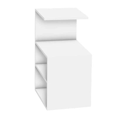 Premium Rectangular Shaped Wooden Wall Shelves with White Finish