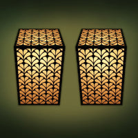 Premium Wooden Wall Lamp / Pendant Light / Modern Lamp Set Of 2 Pc