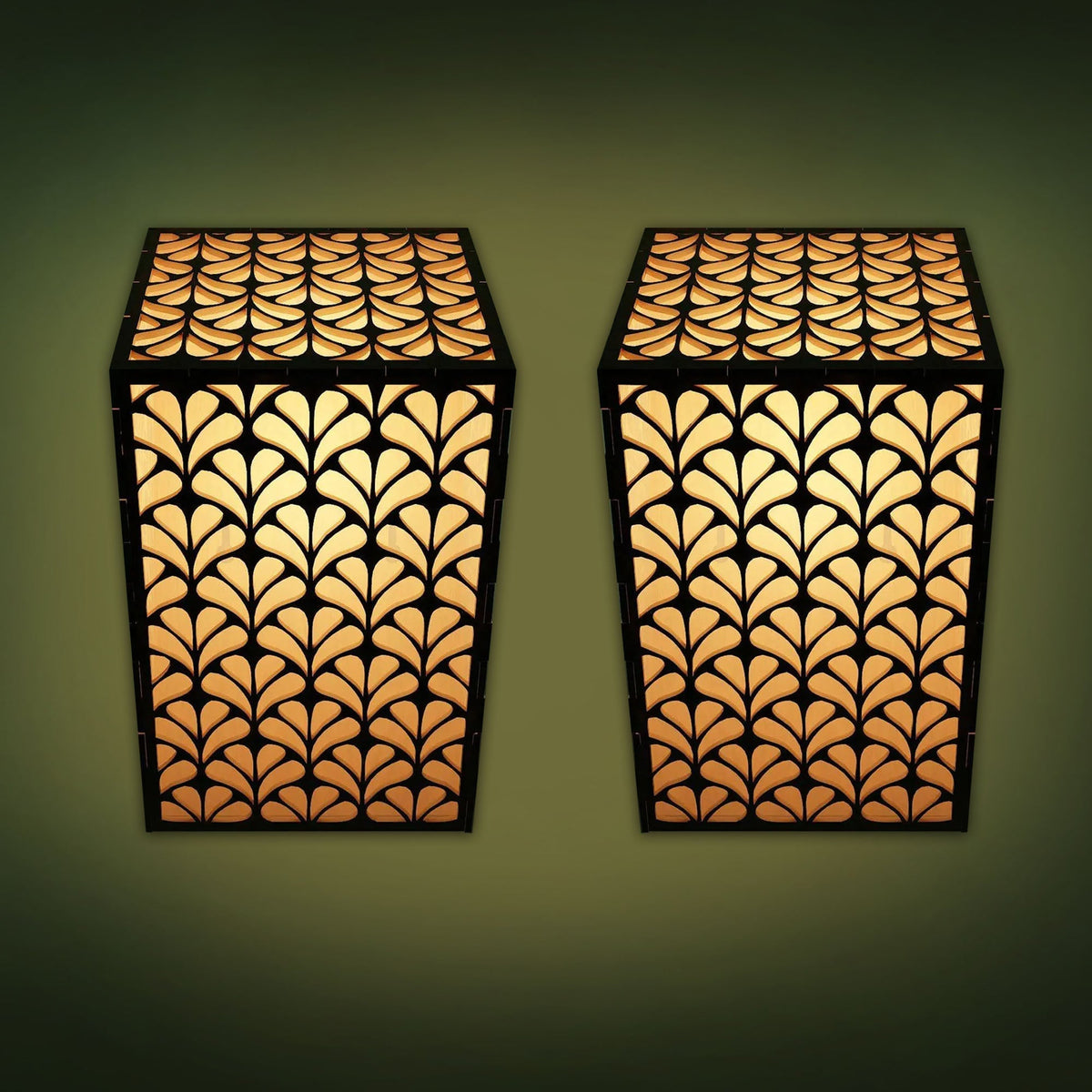 Premium Wooden Wall Lamp / Pendant Light / Modern Lamp Set Of 2 Pc
