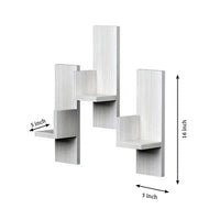 Decorative White Ledges Set of 3 Rectangular Wall Shelves