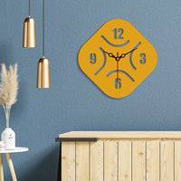 Rhombus Shape Designer Wooden Wall Clock