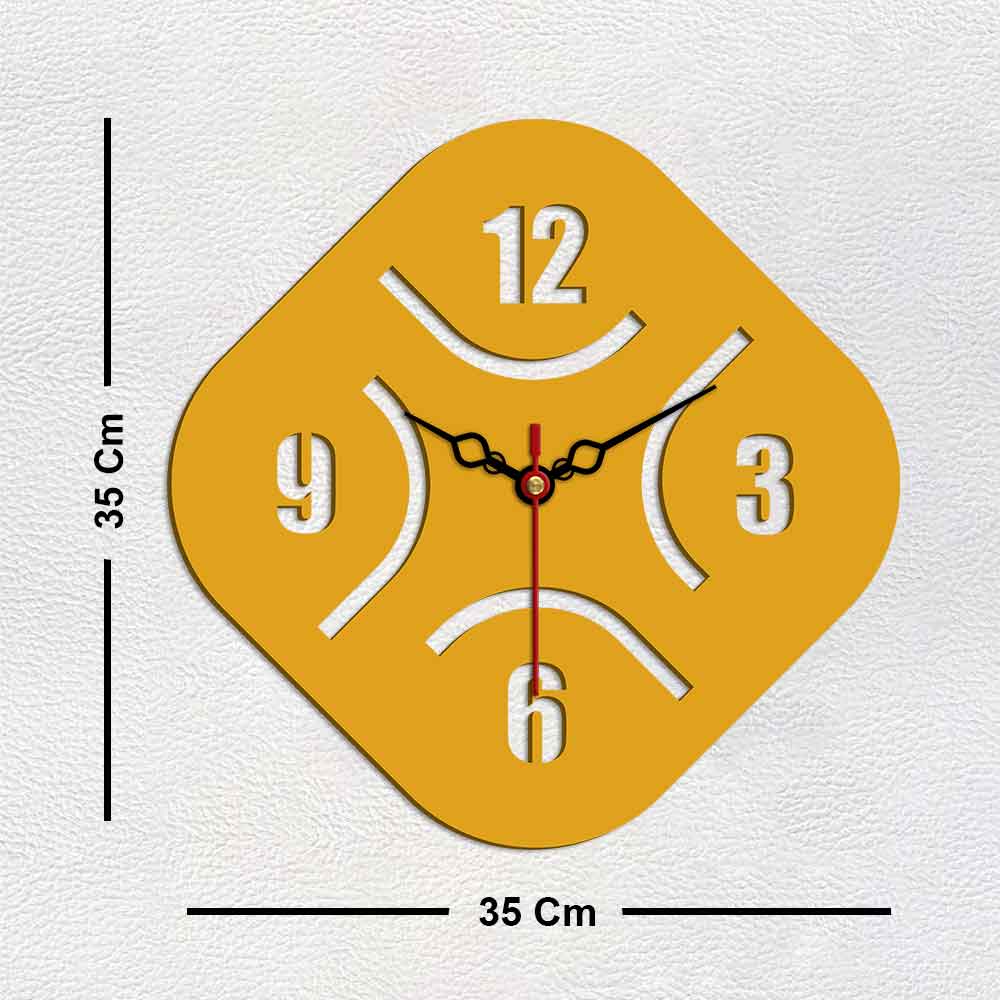 Rhombus Shape Designer Wooden Wall Clock