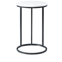 Round White Marble Designer Side Table