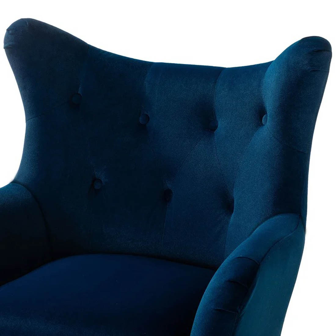 Royal Blue Comfortable Tufted Velvet Sofa Lounge Chair