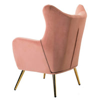 Royal Pink Comfortable Tufted Velvet Sofa Lounge Chair