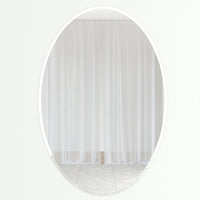 Scandinavian Frame less Beveled Oval Shaped Wall Mirror