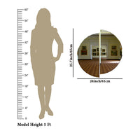 Scandinavian Frameless Beveled Semi Circle Bathroom Mirror