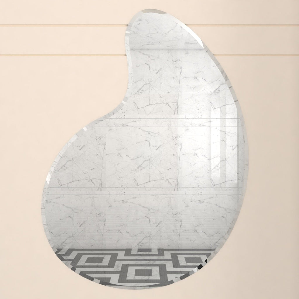 Scandinavian Frameless Water Drop Shaped Mirror