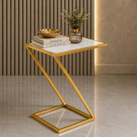 Slanting Chic Premium Metal Side Table