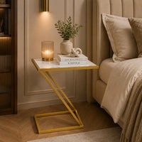 Slanting Chic Premium Metal Side Table