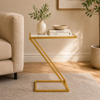 Slanting Chic Premium Metal Side Table