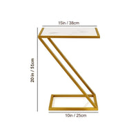 Slanting Chic Premium Metal Side Table