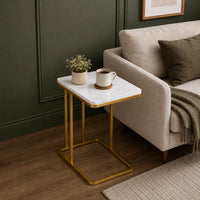 Suspended Styler Golden Metallic Side Coffee Table