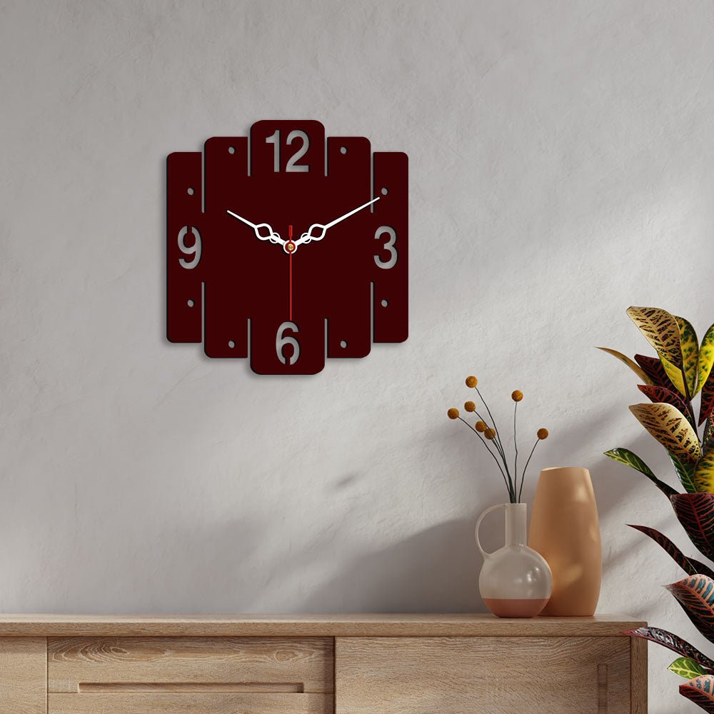 Trapezium Shape Designer Wooden Wall Clock