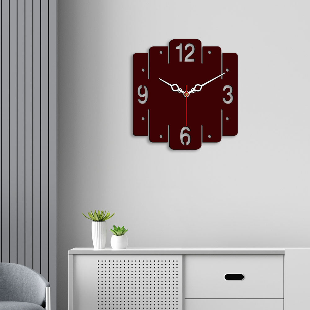 Trapezium Shape Designer Wooden Wall Clock