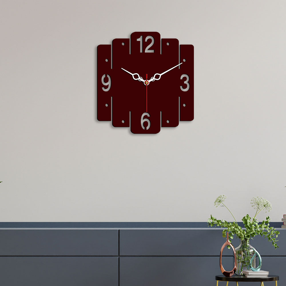 Trapezium Shape Designer Wooden Wall Clock