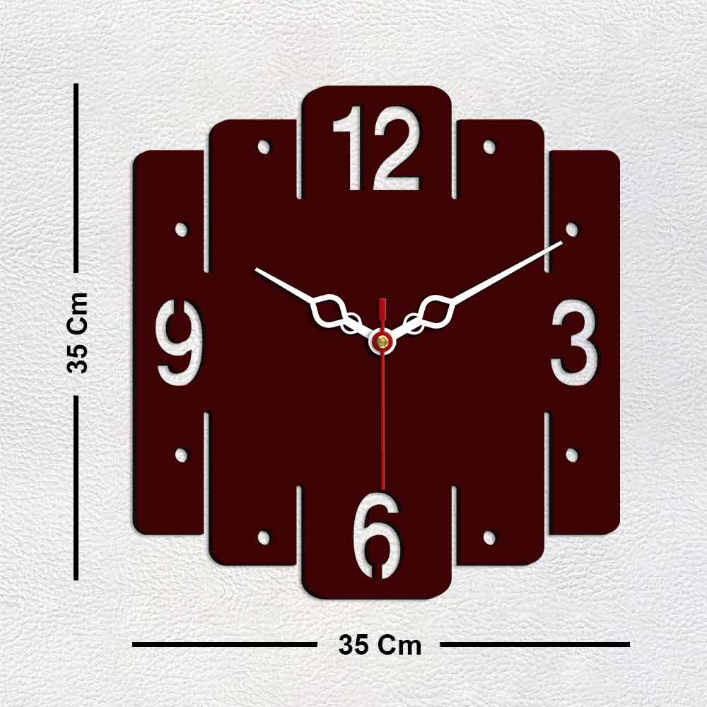 Trapezium Shape Designer Wooden Wall Clock