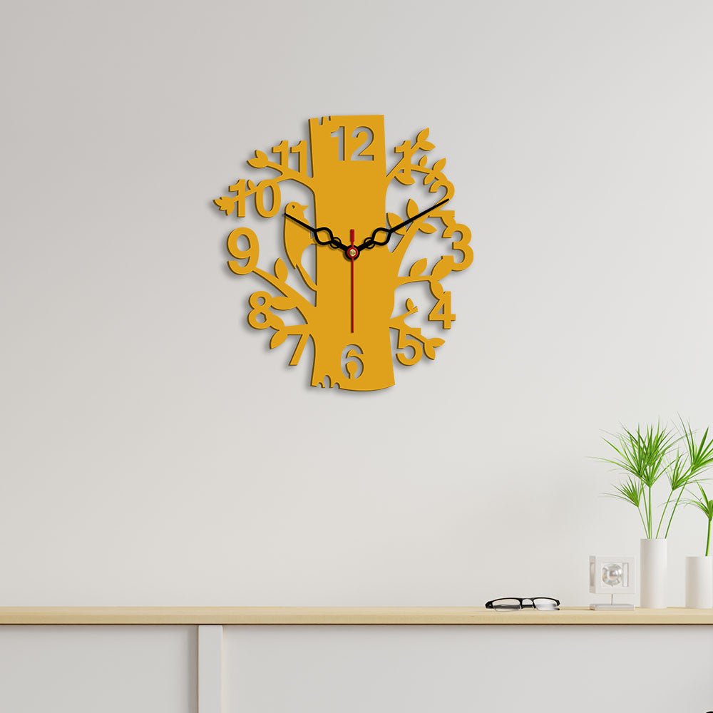 Tree Shape Designer Wooden Wall Clock