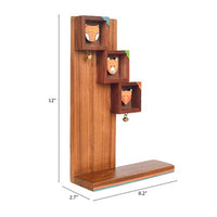 Wild Animals Handcrafted Hanging Wooden Wall Shelf