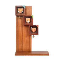 Wild Animals Handcrafted Hanging Wooden Wall Shelf