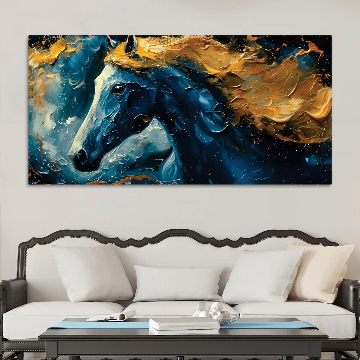 Vibrant Horse Canvas Painting for Modern Wall Decor