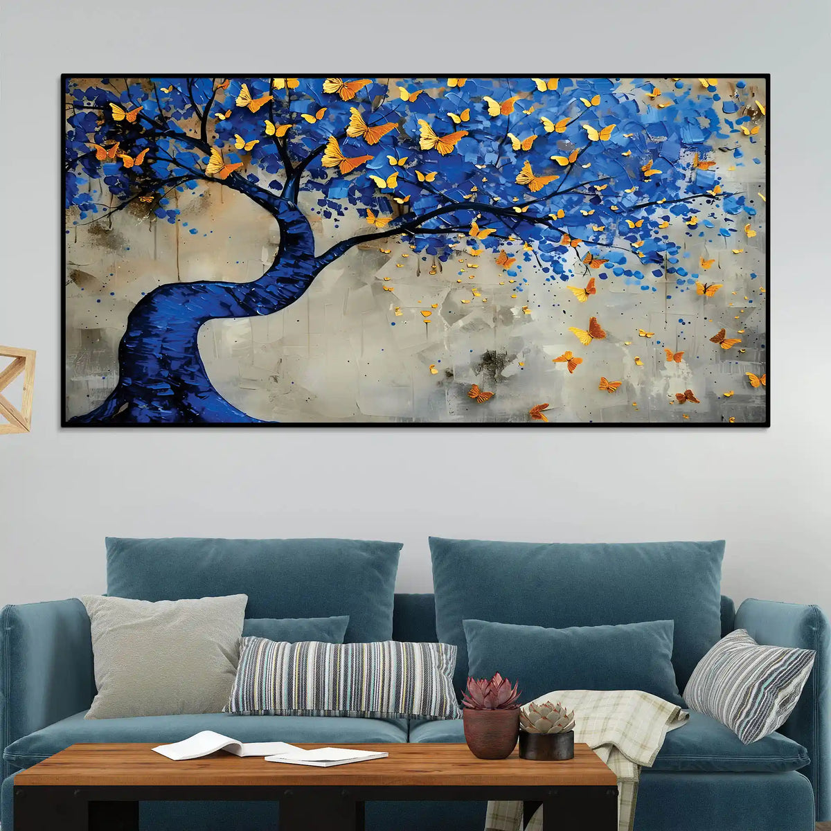 Vibrant Nature Abstract Canvas Painting for Modern Wall Decor