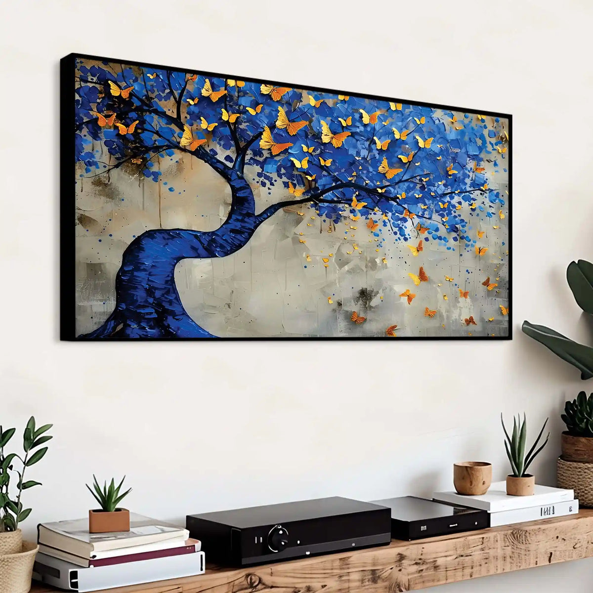 Vibrant Nature Abstract Canvas Painting for Modern Wall Decor