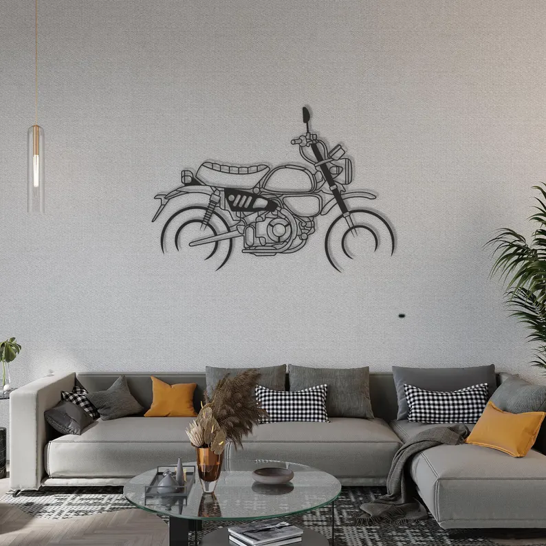 Vintage Motorcycle Metal Wall Art for Home Décor