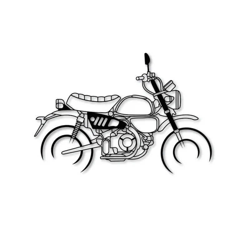 Vintage Motorcycle Metal Wall Art for Home Décor