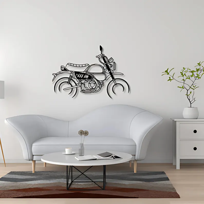 Vintage Motorcycle Metal Wall Art for Home Décor