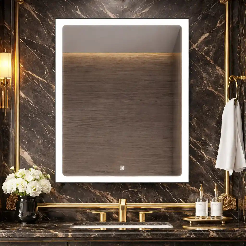 Wall Mounted Bathroom Cabinet Mirror with Backlit LED Design