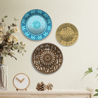 Warli and Tribal Art Village Vibes Premium Wall Plates Painting Set of 3