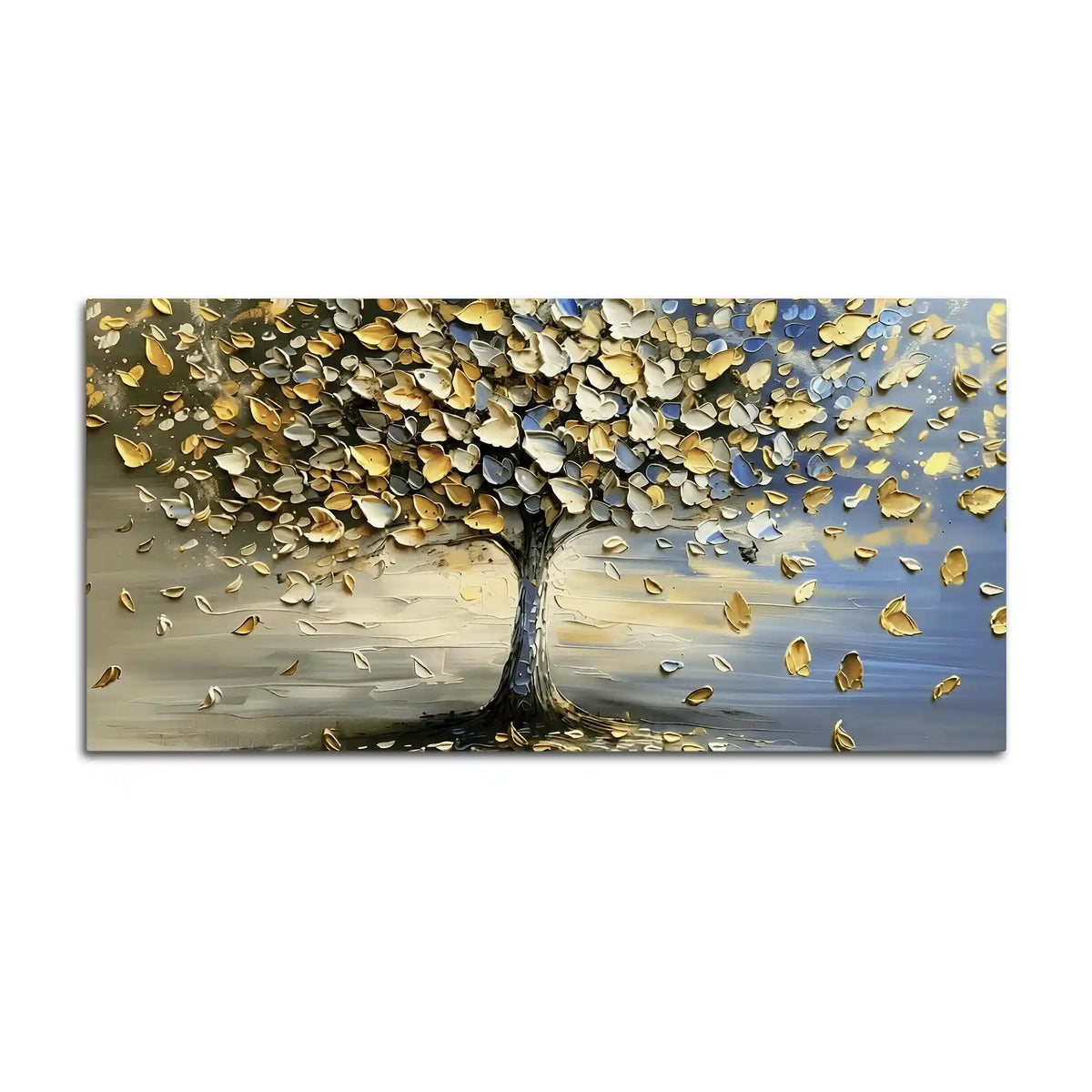 Wide Abstract Tree Canvas Painting for Wall Art Decoration