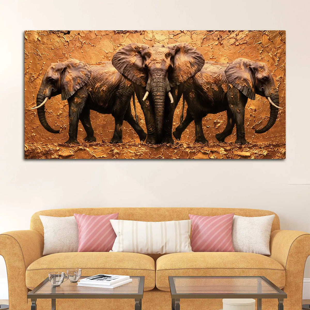 Wildlife Elephant Abstract Canvas Wall Painting