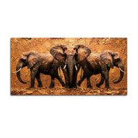 Wildlife Elephant Abstract Canvas Wall Painting