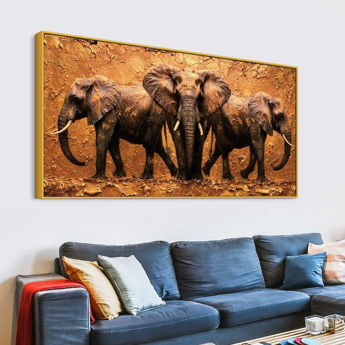 Wildlife Elephant Abstract Canvas Wall Painting