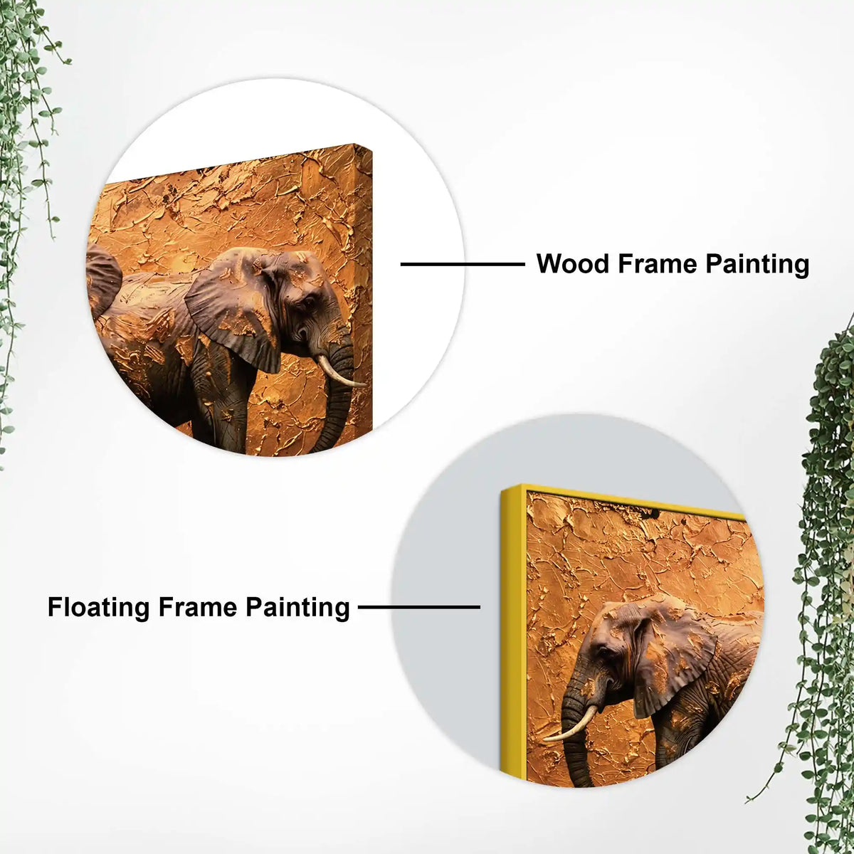 Wildlife Elephant Abstract Canvas Wall Painting
