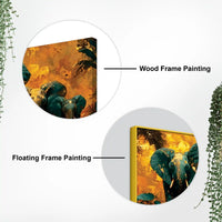 Wildlife Elephant with Gold Splash Effect Canvas Wall Painting