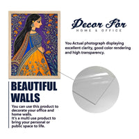 Woman & Tree of Life Indian Folk Art Wall Frame Set of Four