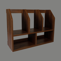 Wooden Desk File Organizer | Multi-Slot Document Storage Rack
