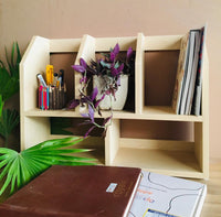 Wooden Desk File Organizer | Multi-Slot Document Storage Rack