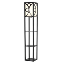 Wooden Display Shelf Lamp for Bedroom and Living Room