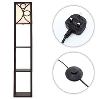 Wooden Display Shelf Lamp for Bedroom and Living Room