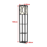 Wooden Display Shelf Lamp for Bedroom and Living Room