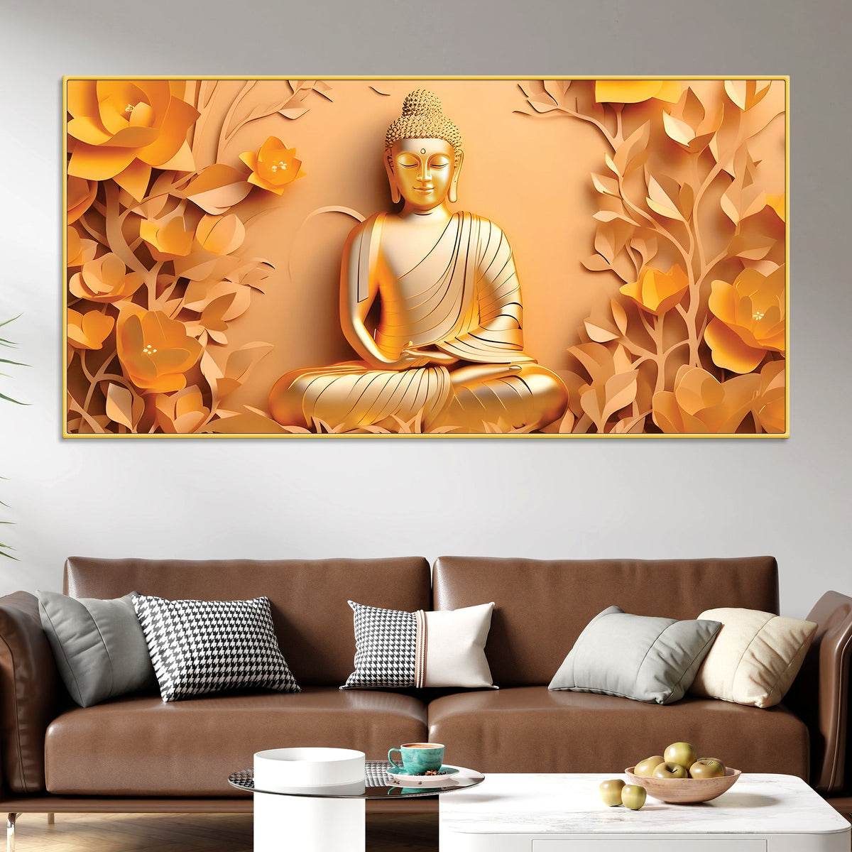 Zen Buddha Painting for Calm Living Spaces