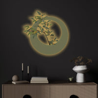 Zen Halo Botanical Glow 3D Wall Art Home Decor
