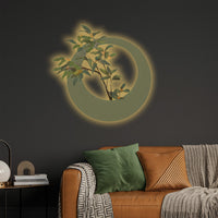 Zen Halo Botanical Glow 3D Wall Art Home Decor